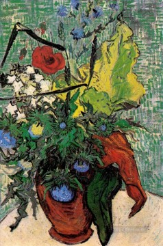  flores obras - Flores silvestres y cardos en un jarrón Vincent van Gogh